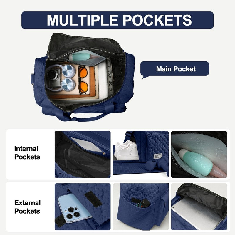 Travel Duffle Bag for Women Large Weekender Bags Carry on Gym Duffel Bag with We3