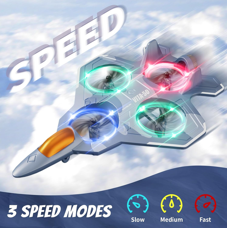 RC Airplane Foam Fighter Jet 3 Batteries Remote Control Plane Beginner3