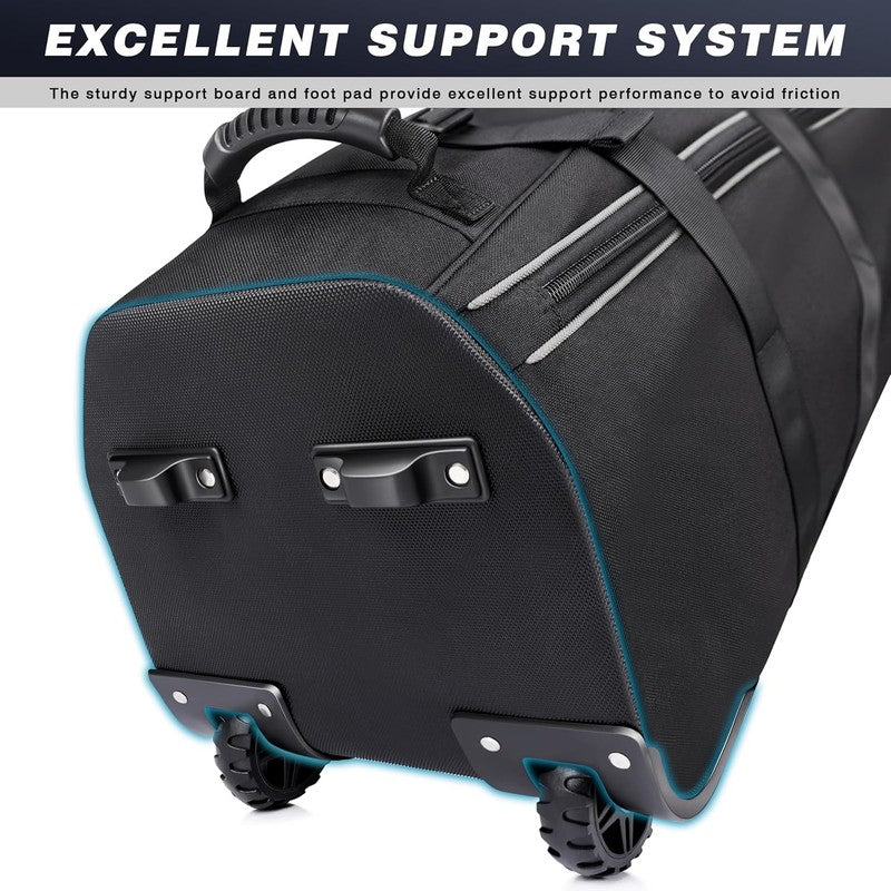 Premium Soft Padded Golf Travel Bag Airline Oxford Fabric with Oversized Wheels5