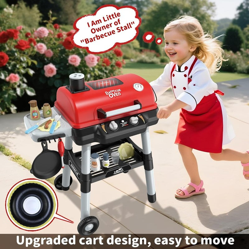 Kids BBQ Grill Play Kitchen Set – Lights, Sound & Smoke Toy4