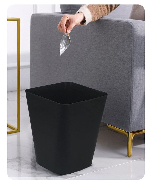 1.6 Gal Black Trash Can 2 Pack for Bathroom, Kitchen, Office Wastebasket2