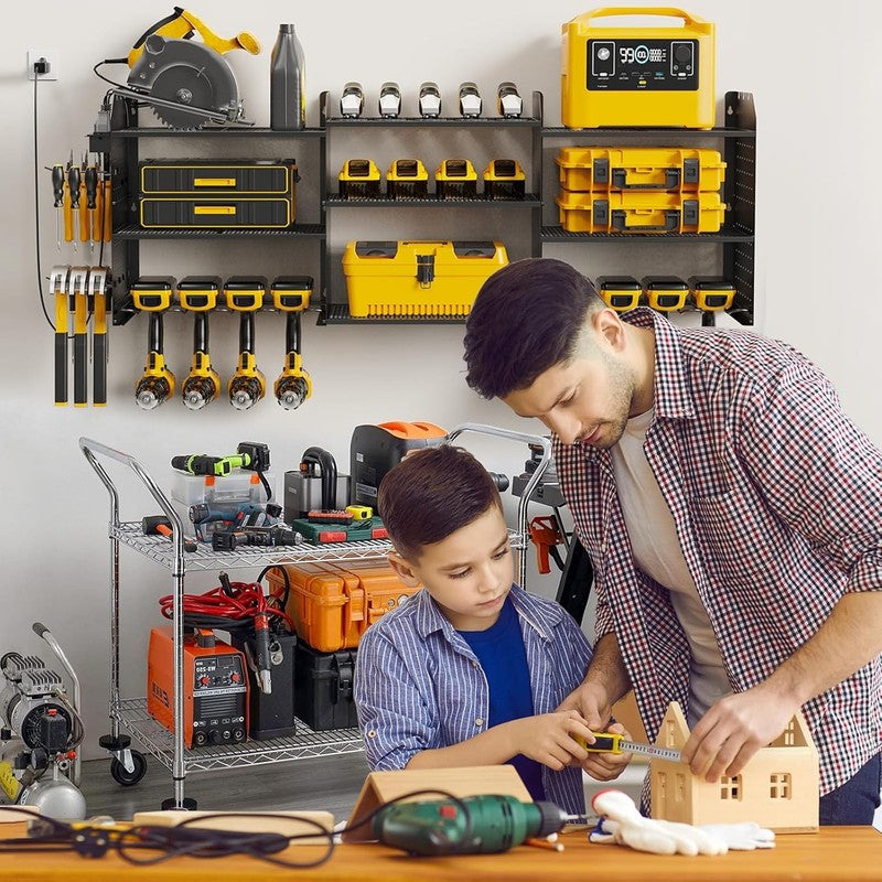 Heavy Duty Power Tool Organizer with Charging Station - Wall Mount Storage1