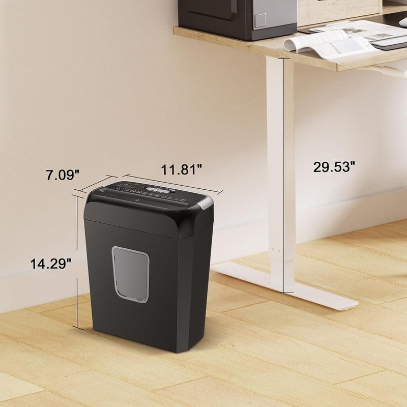 6 Sheet Cross Cut Paper Shredder, Portable Handle Small Shredder for Home Office4