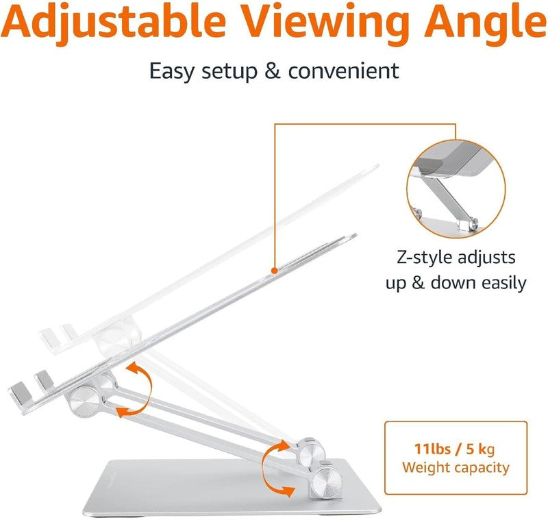 Ergonomic Laptop Stand Adjustable Riser Desk Holder Fits Laptops up to 17.3"2