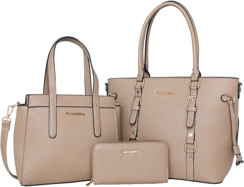 3PCS Purses for Women Tote Bag and Wallet Set Shoulder Satchel Handbags10