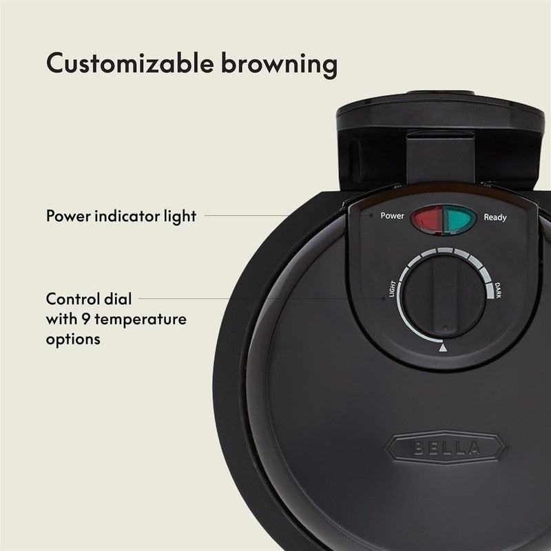 Classic Rotating Belgian Waffle Maker Nonstick Pro Black with Drip Tray3