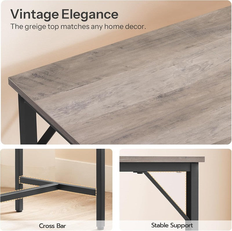 Bar Table with Charging Station High Top Counter Pub Table Greige6