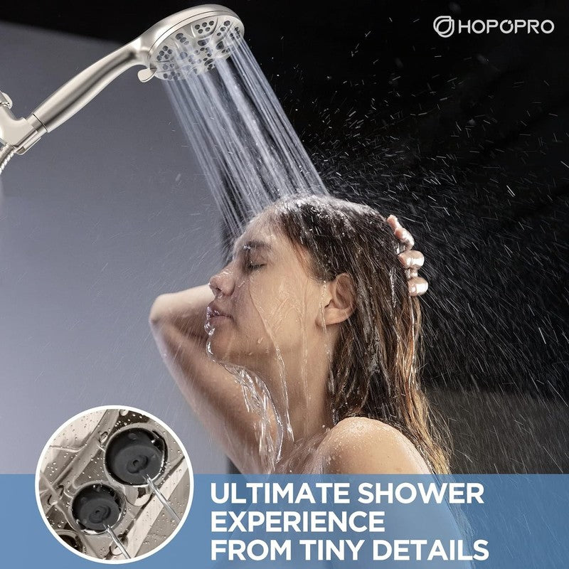 6 Mode High Pressure Handheld Shower Head Set w/ Hose Bracket Tape Washer Chrome2