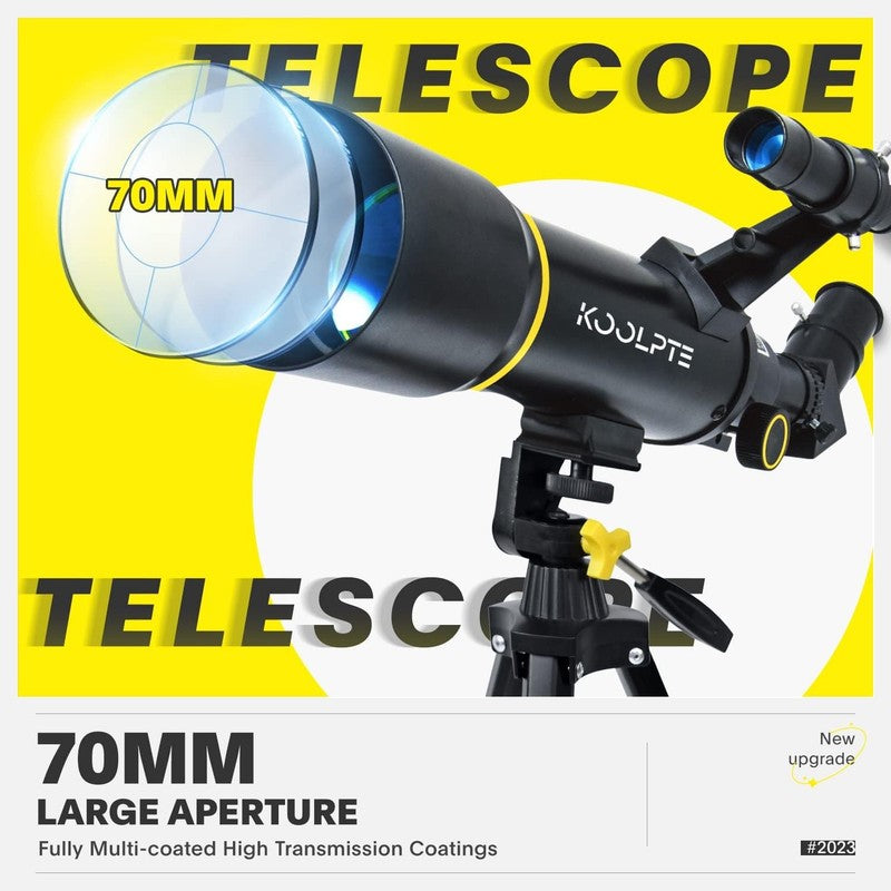 70mm Portable Telescope with Tripod & Phone Adapter for Kids & Adults1