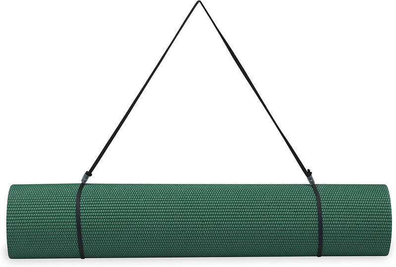 Premium Yoga Mat 72"x24" Non Slip Fitness Exercise Mat w/ Carry Sling Strap 1/4"7