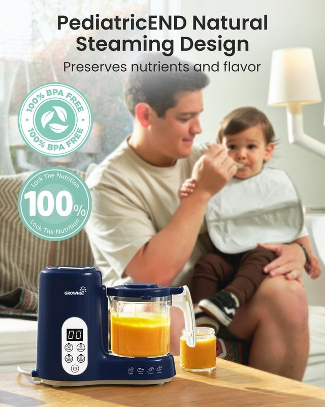 Baby Food Maker Steamer Blender Grinder One-Step Auto Cooking Dark Blue8
