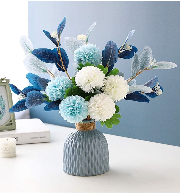 Artificial Hydrangea Flowers with Vase Table Centerpiece Home Wedding Decor4