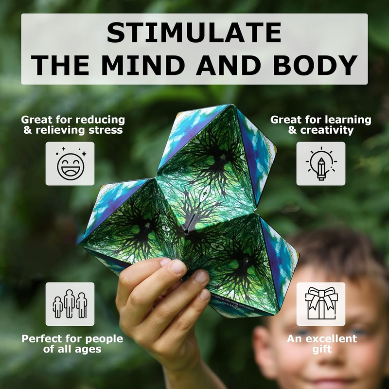Sensory Fidget Cube Stress Relief Shape Shifting Toy 100+ Shapes Kids Adults2