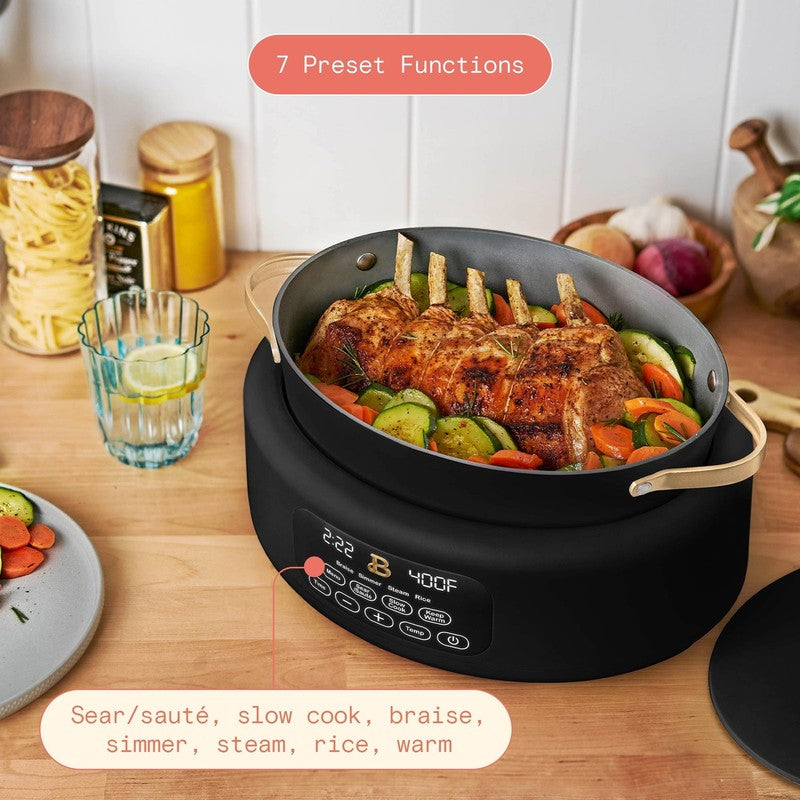 10 in 1, 6 Qt Electric Multi Cooker, Black Sesame by Drew Barrymore3