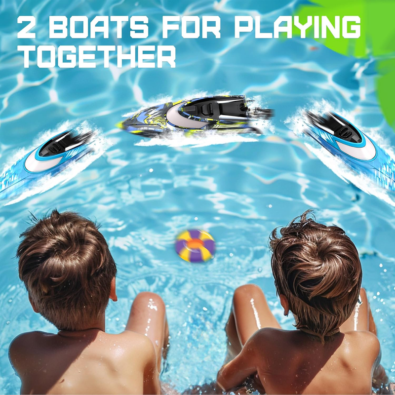Fast RC Boat 2 Pack 12 Inch 30 KPH Waterproof Remote Control Boats Kids Gift4