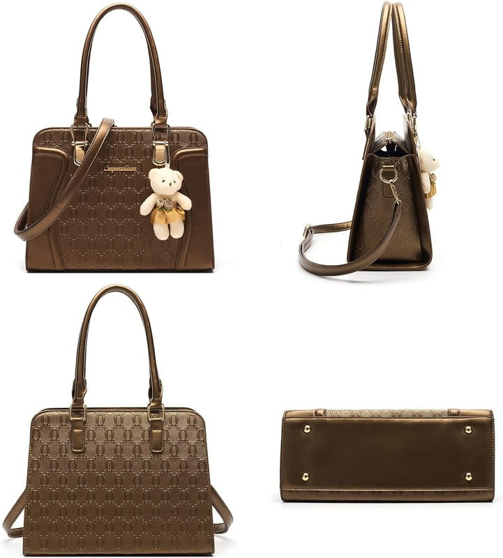 Women Fashion Handbag Set 4PCS Tote Shoulder Top Handle Satchel Purse1