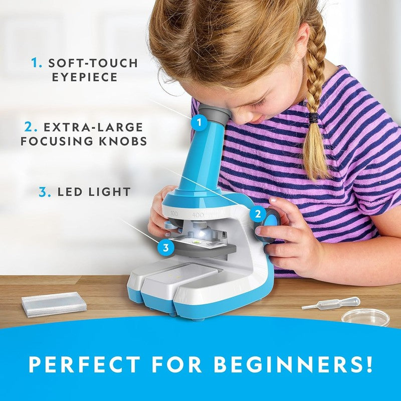 Kids Microscope Science Kit – 400X Zoom with Slides & Specimens, STEM Toy Set3