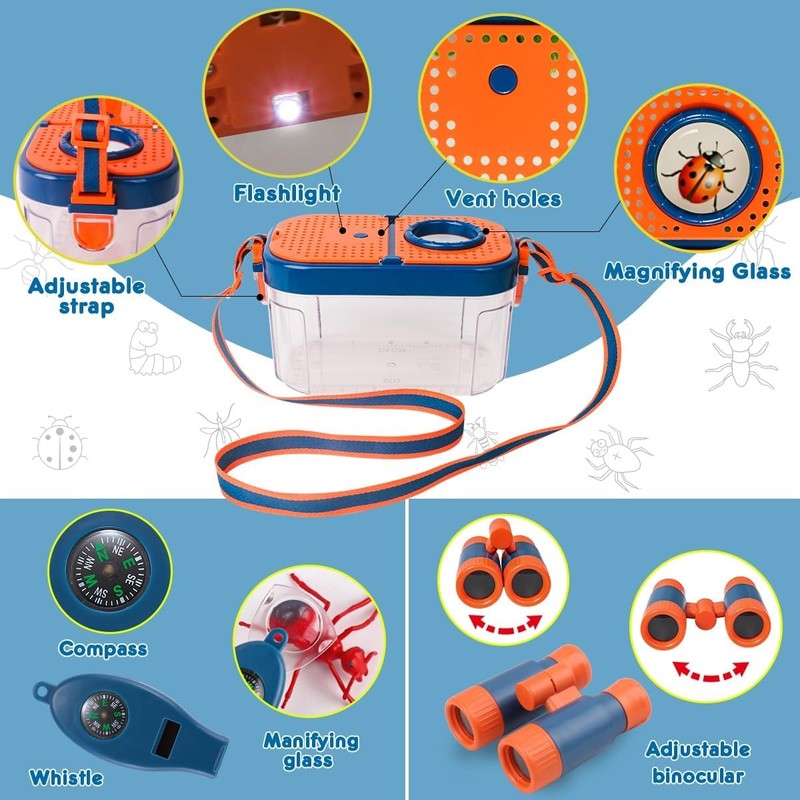 Kids Camping Set with Tent   Camping Gear Toy with Pretend Play Outdoor Toy for 3