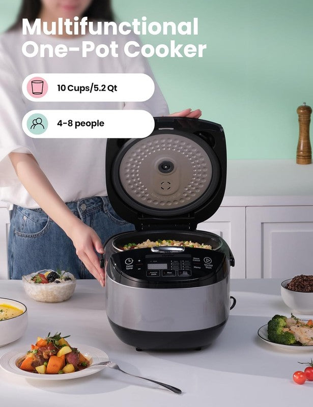 Japanese 10 Cup Rice Cooker Fuzzy Logic, 11 Presets, Keep Warm, Delay Timer1