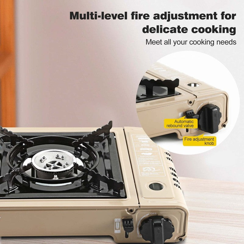 Portable Camping Stove, 1 Burner Butane Gas Stove with Updated Carrying Case3