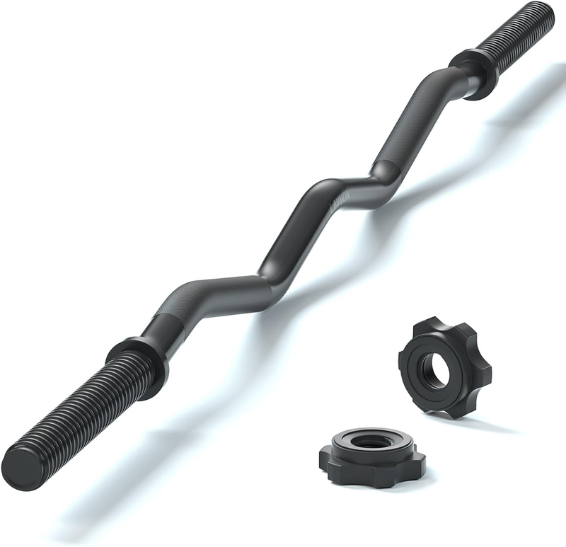 47" EZ Curl Bar for Weightlifting   220Lb Capacity, Ideal for Home & Gym8