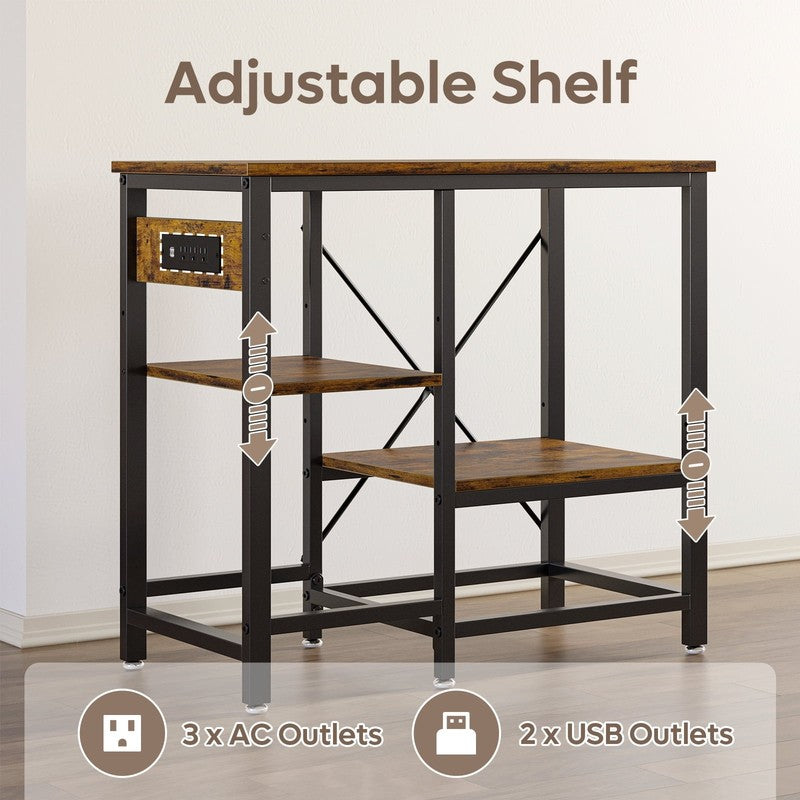 Heavy Duty 3-Tier Metal Aquarium Stand with Power Outlets for 20-37 Gallon Tanks6