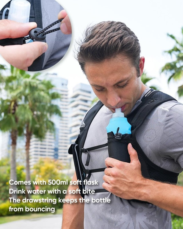 Running Hydration Vest 500ml Flask Adjustable Reflective Marathon Pack2