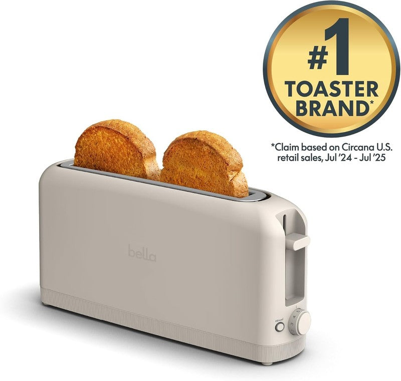 2 Slice Slim Toaster, Fits-Anywhere Kitchenware, 6 Setting Shade Control with R2