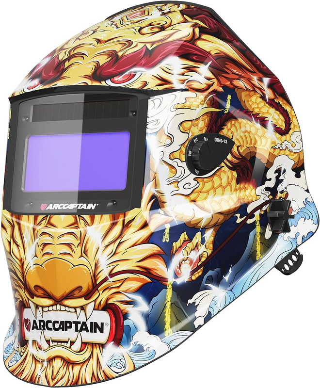 True Color Welding Helmet Dragon 4 Arc Sensor Auto Darkening Solar TIG MIG ARC8