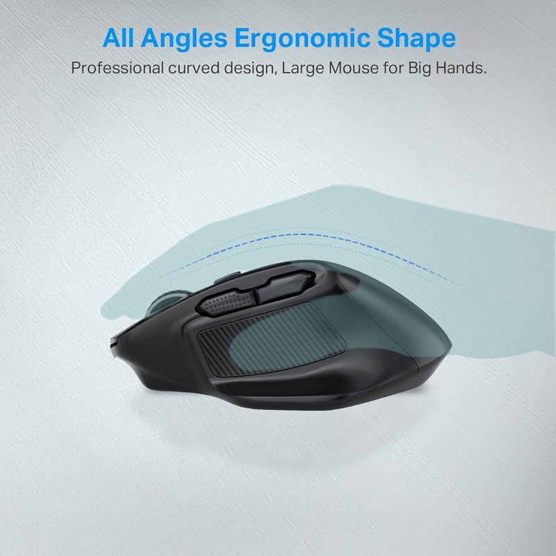 Wireless Mouse Large Ergonomic 4800 DPI 6 Buttons Cordless Black2
