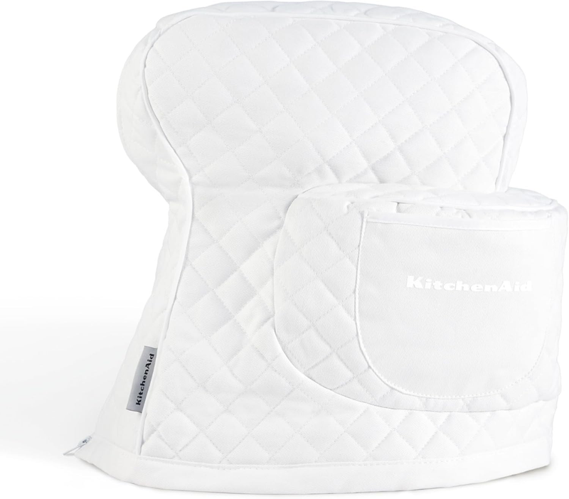 KitchenAid Tilt Head Stand Mixer Cover Quilted Cotton Storage Pocket White7