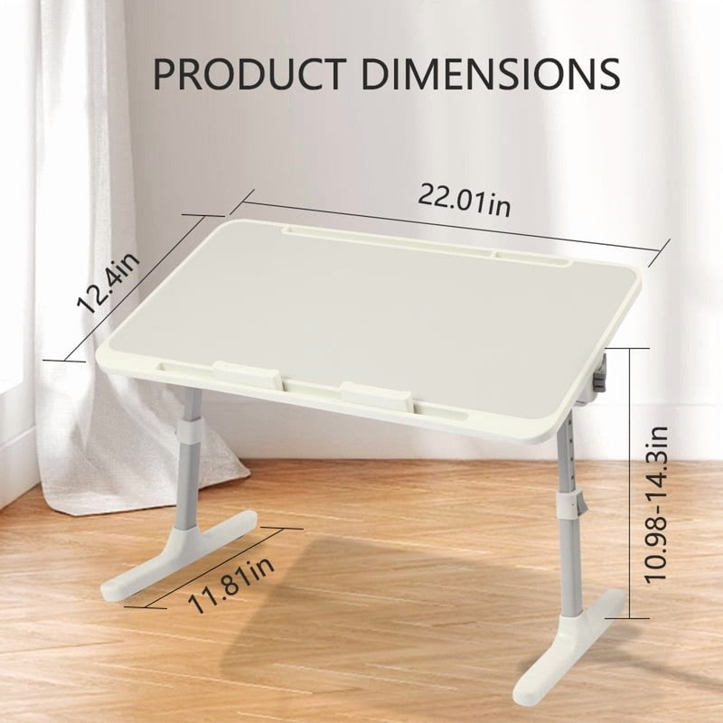 Height & Angle Adjustable Lap Desk Foldable Laptop Stand Bed Tray Gray5