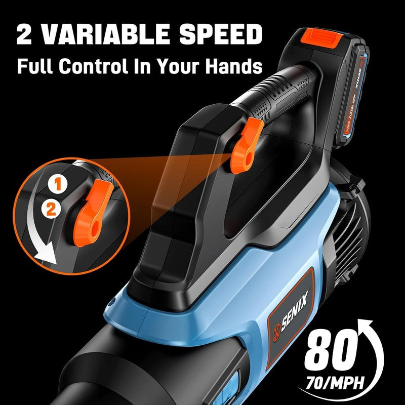 20V Max Leaf Blower, Cordless, Brushless, Handheld, up to 350 CFM and 80 MPH, 2 4