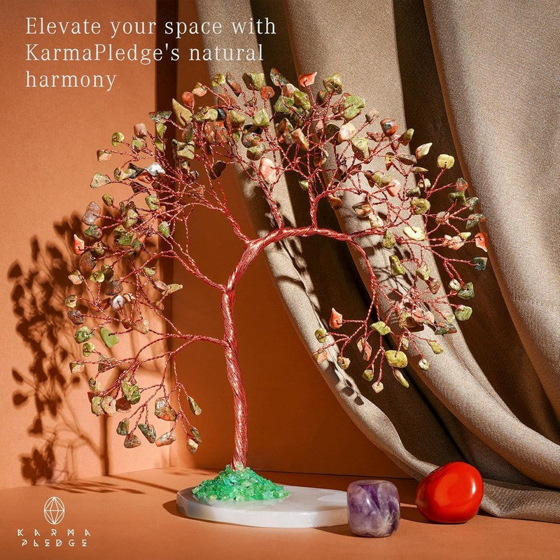 Unakite Crystal Tree of Life Feng Shui Decor Positive Energy Good Luck Gift3