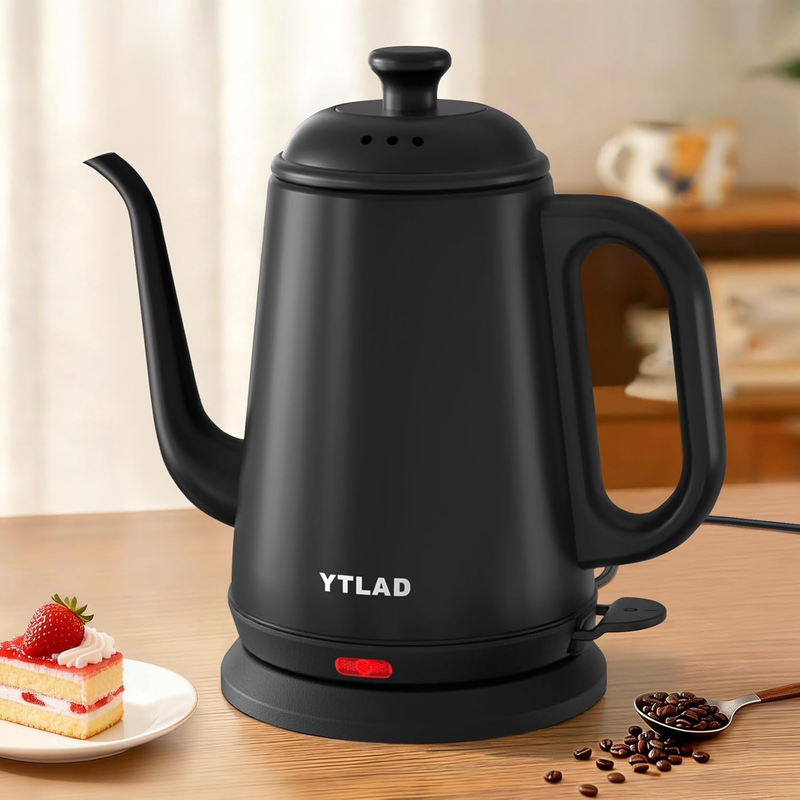 Gooseneck Electric Kettle 1L 1000W Fast Boil Pour Over Coffee Tea Black9