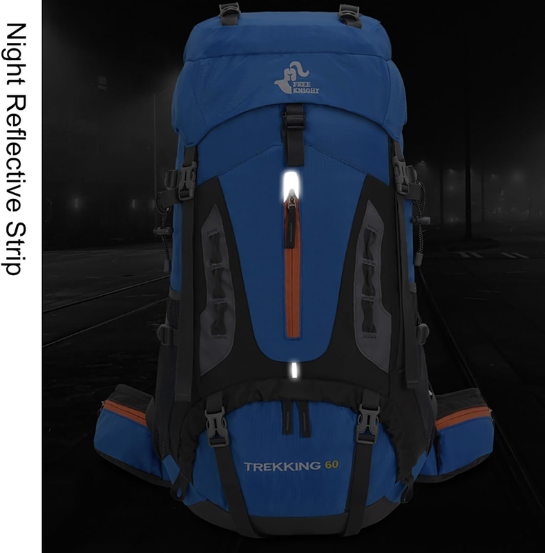 60L Hiking Backpack Waterproof Camping Travel Daypack w/ Rain Cover5