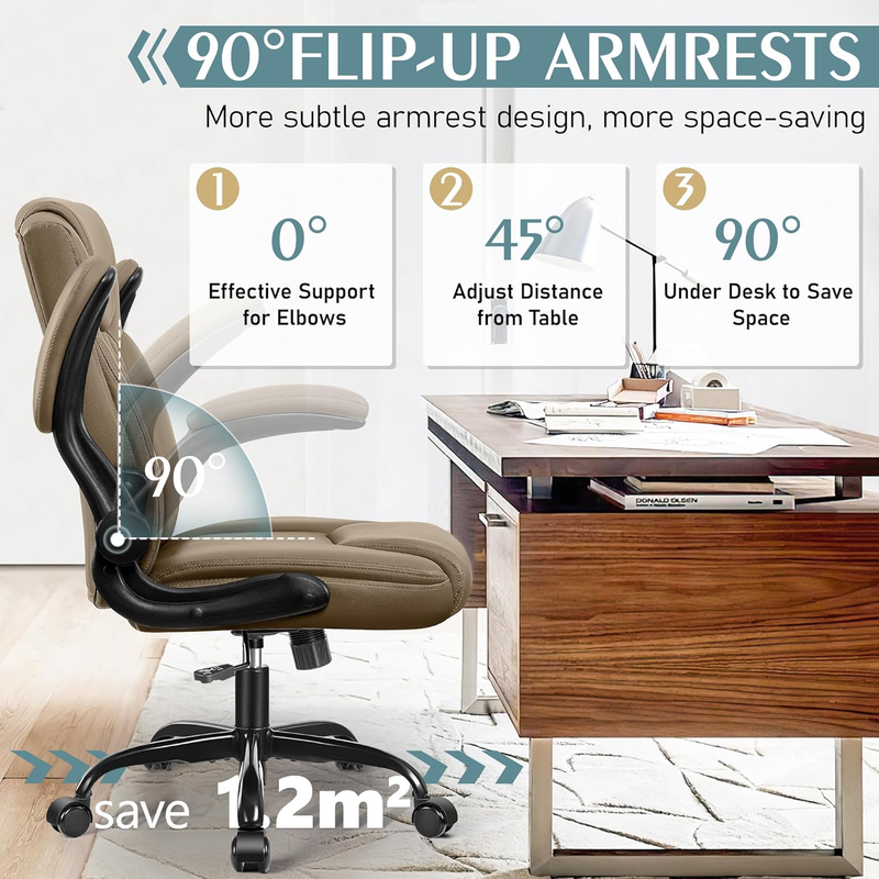 PU Leather Office Chair Ergonomic Swivel Desk Gaming Chair Wheels3