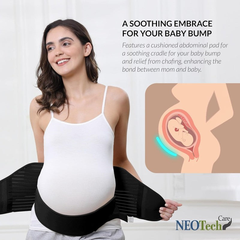Pregnancy Belly Band Maternity Belt, Back/Abdomen/Waist/Pelvis Support (Size M, 6