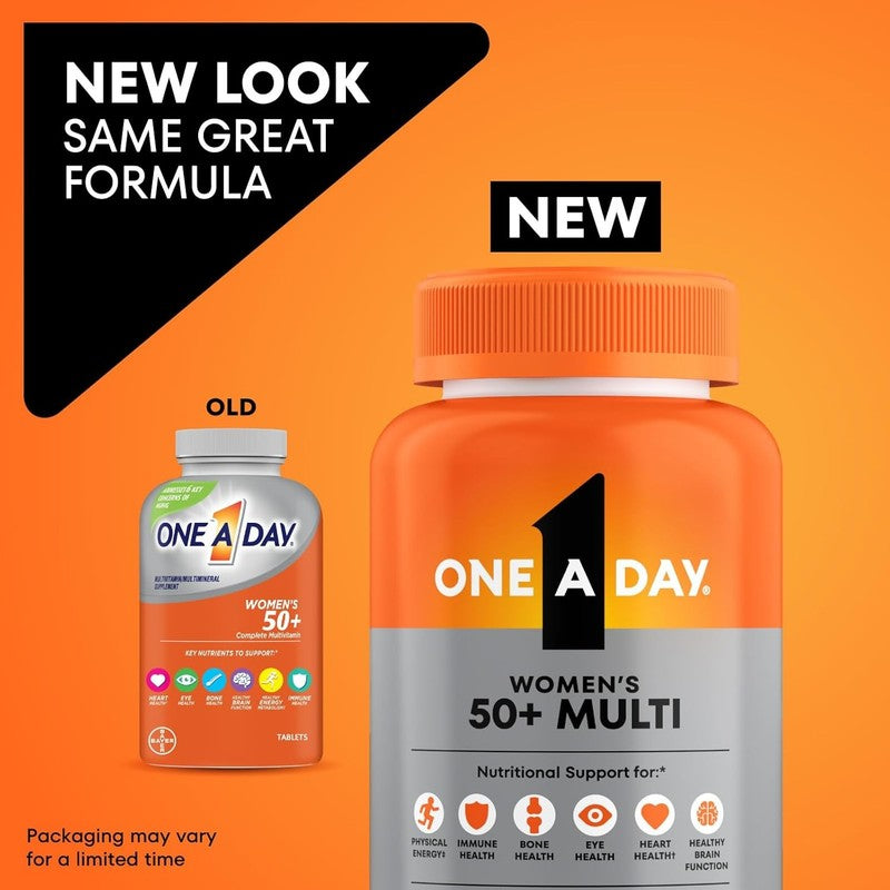 50+ Women's Multivitamins with Immune Support & Calcium, 200 Tablets1