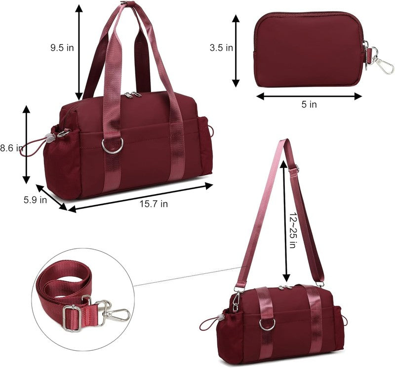 Everyday Mini Gym Bag Women 2.0 Tote Waterproof Travel Duffle Wine Coin Wallet2