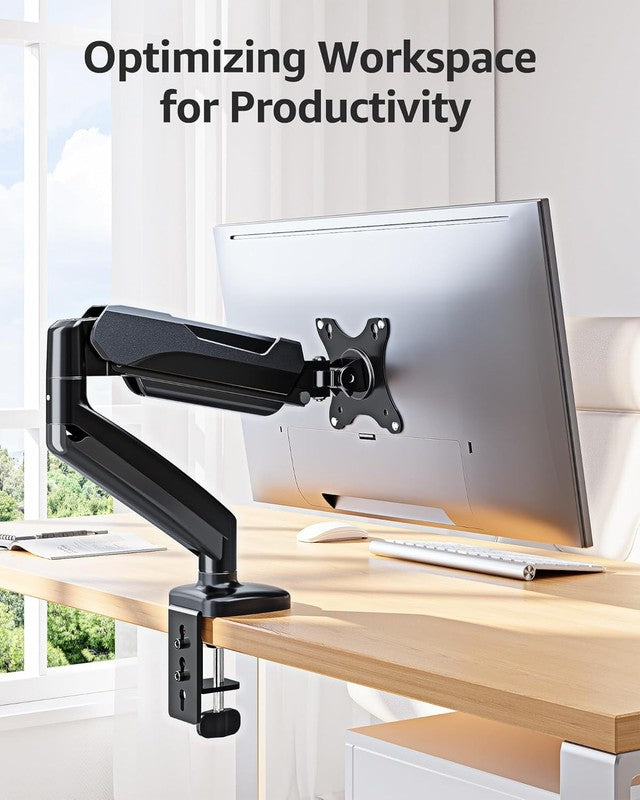 Adjustable Gas Spring Monitor Mount for 32" Screens, VESA Compatible, Black8