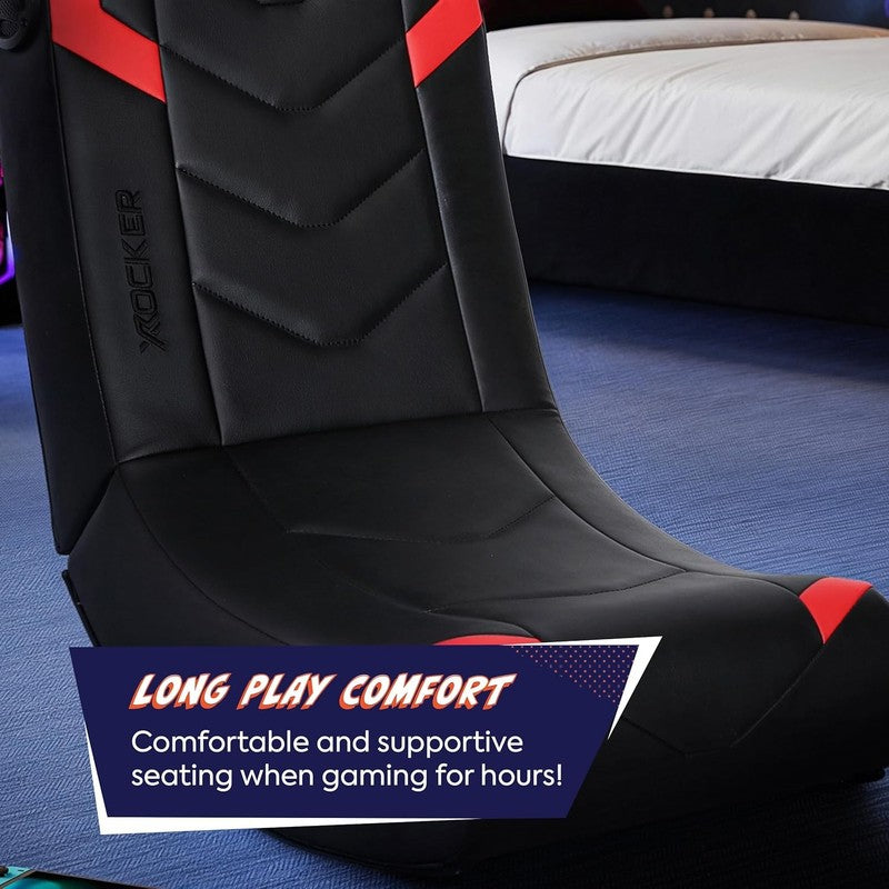 Floor Gaming Rocker Chair w/ Built In Audio, Foldable for Kids & Teens3