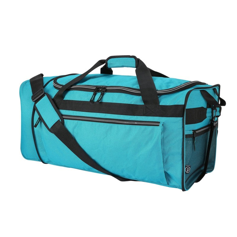 28 Inch Large Collapsible Rolling Duffel Bag Teal0