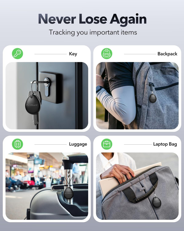 Air Tracker Tag 4 Pack Apple Find My MFi Bluetooth Key Finder Locator6