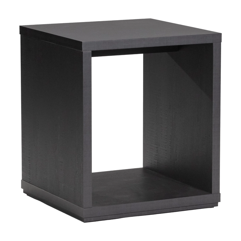 Westley End Table, Black Wood Finish1