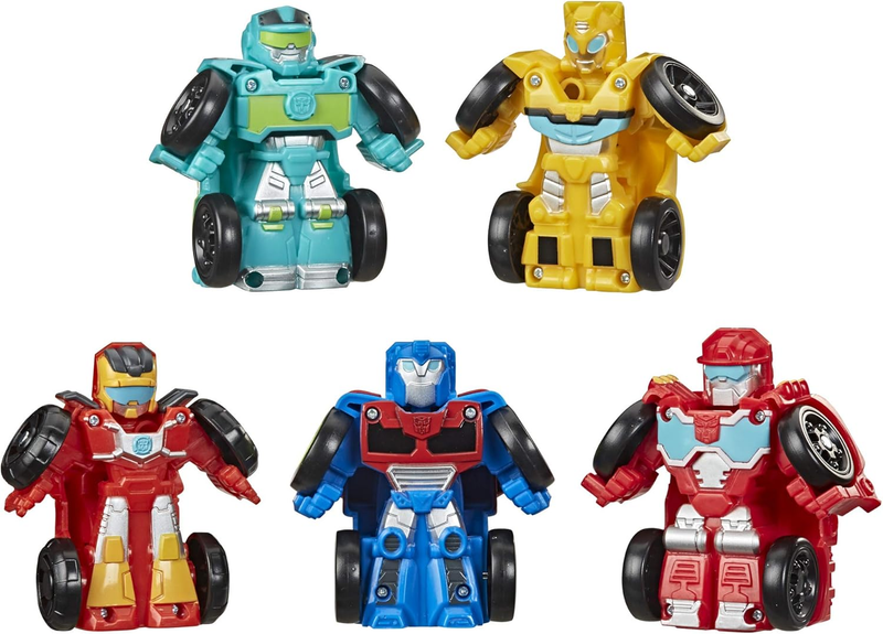 Rescue Bots Mini Bot Racers 5 Pack – Converting Robot Toy Cars, 2" Collectibles0