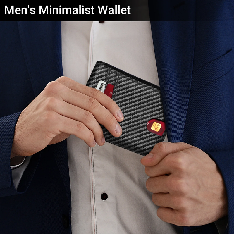 Wallet for Men, Slim Leather Rfid Blocking Mens Wallet with 2 ID Windows, Bifold1