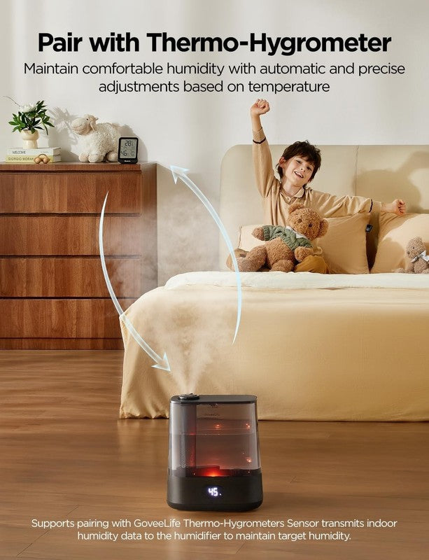 Smart Humidifier 6L Cool Mist WiFi Auto Mode 60H Quiet for Baby Plant Black2