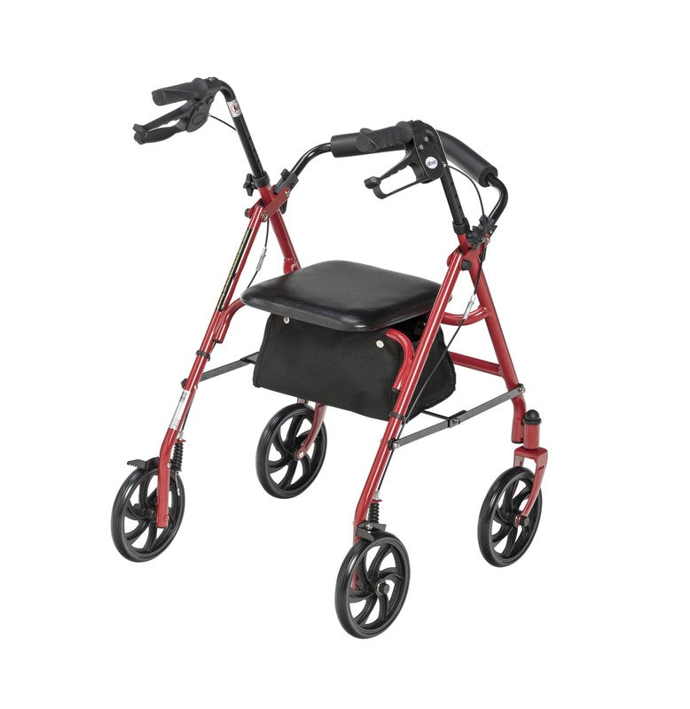 Durable 4-Wheel Rollator with 7.5" Casters, Red3