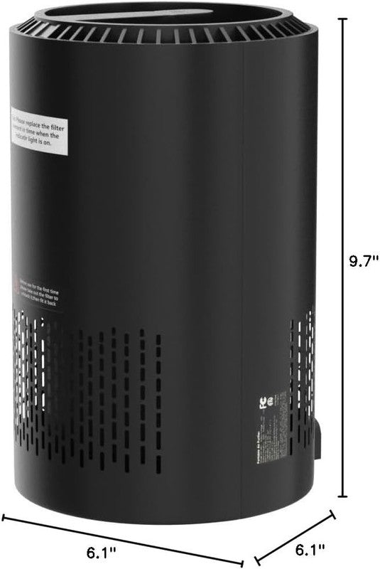 Air Purifier MK01 Black for Smoke Pets Allergies Sleep Mode CA Approved9
